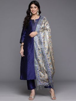 LAASYNA - Woven Design Zari Kurta With Pant & Dupatta