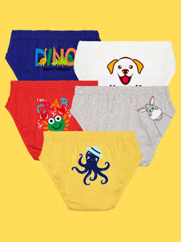 Nusyl - Multi-Color Boys Printed Briefs (Pack of 5)