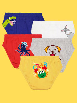 Nusyl - Multi-Color Boys Printed Briefs (Pack of 5)