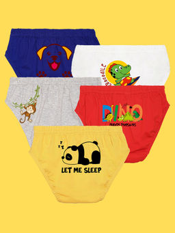 Nusyl - Multi-Color Boys Printed Briefs (Pack of 5)