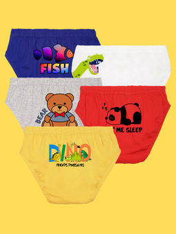 Nusyl - Multi-Color Boys Printed Briefs (Pack of 5)