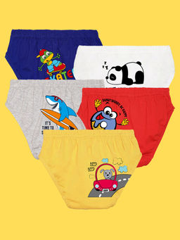 Nusyl - Multi-Color Boys Printed Briefs (Pack of 5)