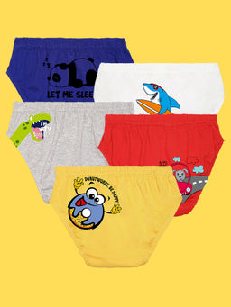 Nusyl - Multi-Color Boys Printed Briefs (Pack of 5)