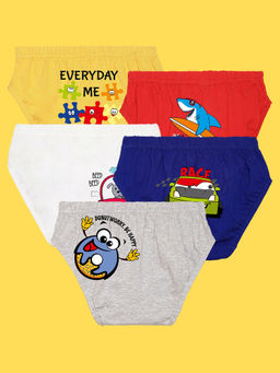 Nusyl - Multi-Color Boys Printed Briefs (Pack of 5)