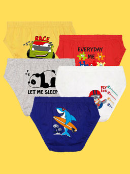 Nusyl - Multi-Color Boys Printed Briefs (Pack of 5)