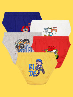 Nusyl - Multi-Color Boys Printed Briefs (Pack of 5)