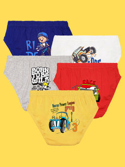 Nusyl - Multi-Color Boys Printed Briefs (Pack of 5)