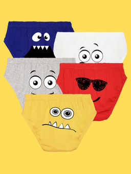 Nusyl - Multi-Color Boys Printed Briefs (Pack of 5)