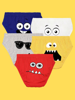 Nusyl - Multi-Color Boys Printed Briefs (Pack of 5)