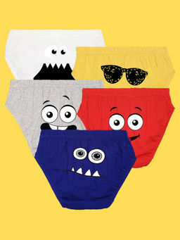 Nusyl - Multi-Color Boys Printed Briefs (Pack of 5)