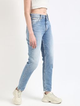 Calvin Klein - Light-Wash Slim Fit Mid Rise Blue Jeans