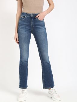 Calvin Klein - Solid Skinny Fit Mid Rise Blue Jeans