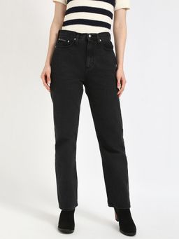 Calvin Klein - Cotton Slim-Fit High Rise Black Jeans