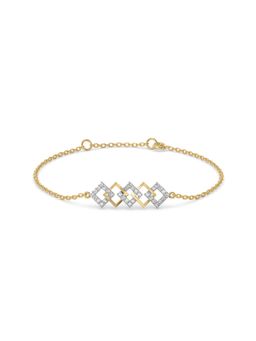 Lukson - Mini Squares Pure Gold Lab Diamond Fashion Bracelet