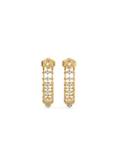 Lukson - Serene Round Pure Gold Lab Diamond Hoop Earrings