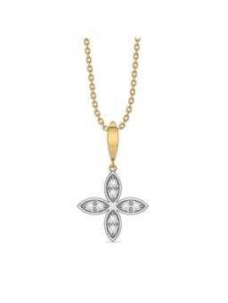 Lukson - Daffodil Flora Pure Gold Lab Diamond Pendant