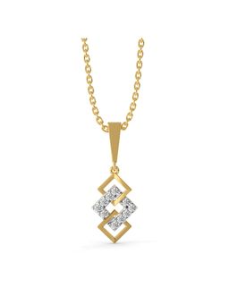 Lukson - Mini Squares Pure Gold Lab Diamond Pendant