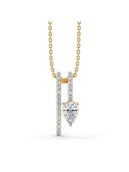 Lukson - Soft Pearline Pure Gold Lab Diamond Solitaire Pendant