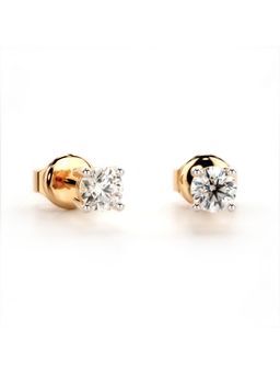 Valanova - Hallmarked 18K Rose Gold and Certified Lab Grown Diamond 0.41Cts Earrings