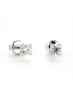 Valanova - Hallmarked 18K White Gold and Certified Lab Grown Diamond 0.41Cts Earrings