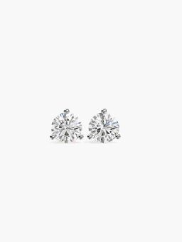 Valanova - Hallmarked 14K White Gold and Certified Lab Grown Diamond 0.50Cts Earrings