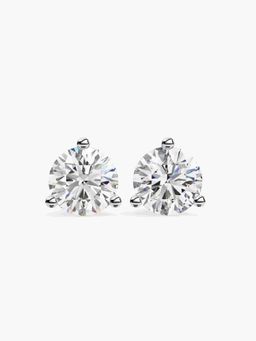 Valanova - Hallmarked 14K White Gold and Certified Lab Grown Diamond 2.00Cts Earrings