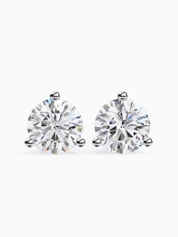 Valanova - Hallmarked 18K White Gold and Certified Lab Grown Diamond 3.00Cts Earrings
