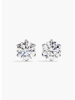 Valanova - Hallmarked 18K White Gold and Certified Lab Grown Diamond 2.05Cts Earrings