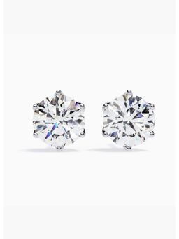 Valanova - Hallmarked 18K White Gold and Certified Lab Grown Diamond 3.07Cts Earrings