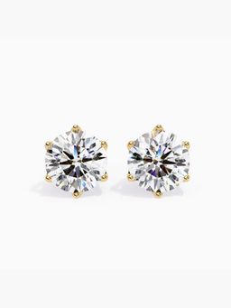 Valanova - Hallmarked 18K Yellow Gold and Certified Lab Grown Diamond 3.07Cts Earrings