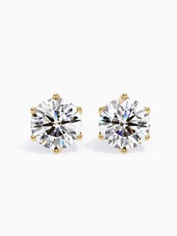 Valanova - Hallmarked 14K Yellow Gold and Certified Lab Grown Diamond 4.08Cts Earrings