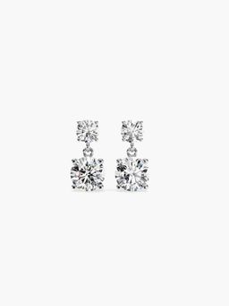 Valanova - Hallmarked 14K White Gold and Certified Lab Grown Diamond 0.65Cts Earrings