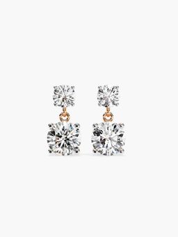 Valanova - Hallmarked 14K Rose Gold and Certified Lab Grown Diamond 1.25Cts Earrings