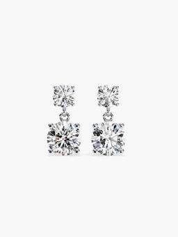 Valanova - Hallmarked 14K White Gold and Certified Lab Grown Diamond 1.25Cts Earrings