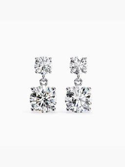 Valanova - Hallmarked 18K White Gold and Certified Lab Grown Diamond 1.95Cts Earrings