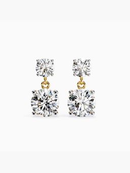 Valanova - Hallmarked 18K Yellow Gold and Certified Lab Grown Diamond 1.95Cts Earrings