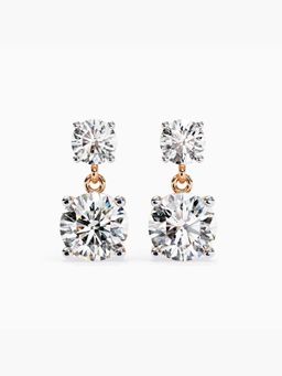 Valanova - Hallmarked 18K Rose Gold and Certified Lab Grown Diamond 2.52Cts Earrings