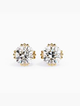 Valanova - Hallmarked 14K Yellow Gold and Certified Lab Grown Diamond 3.00Cts Earrings