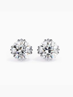Valanova - Hallmarked 18K White Gold and Certified Lab Grown Diamond 4.00Cts Earrings