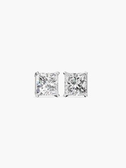 Valanova - Hallmarked 18K White Gold and Certified Lab Grown Diamond 0.50Cts Earrings