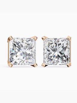 Valanova - Hallmarked 14K Rose Gold and Certified Lab Grown Diamond 4.00Cts Earrings
