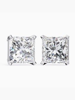 Valanova - Hallmarked 14K White Gold and Certified Lab Grown Diamond 4.00Cts Earrings