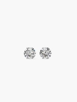 Valanova - Hallmarked 18K White Gold and Certified Lab Grown Diamond 0.50Cts Earrings