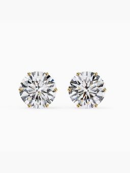 Valanova - Hallmarked 18K Yellow Gold and Certified Lab Grown Diamond 3.00Cts Earrings