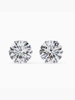 Valanova - Hallmarked 14K White Gold and Certified Lab Grown Diamond 4.00Cts Earrings