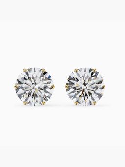 Valanova - Hallmarked 14K Yellow Gold and Certified Lab Grown Diamond 4.00Cts Earrings