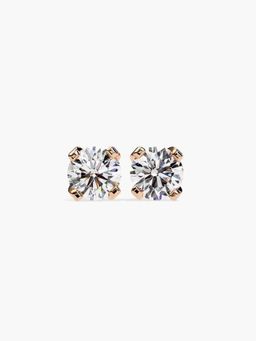 Valanova - Hallmarked 18K Rose Gold and Certified Lab Grown Diamond 1.00Cts Earrings