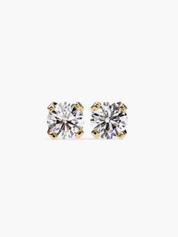 Valanova - Hallmarked 14K Yellow Gold and Certified Lab Grown Diamond 1.00Cts Earrings