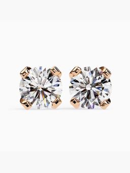 Valanova - Hallmarked 18K Rose Gold and Certified Lab Grown Diamond 4.00Cts Earrings
