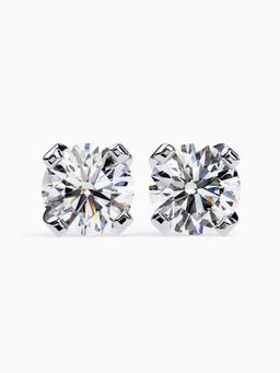 Valanova - Hallmarked 14K White Gold and Certified Lab Grown Diamond 4.00Cts Earrings